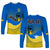 (Custom Personalised) Ukraine Long Sleeve Shirt National Flag Style - Wonder Print Shop