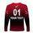 (Custom Personalised) Trinidad And Tobago Cricket Red Force Long Sleeve Shirt Original Style LT8 - Wonder Print Shop