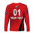 (Custom Personalised) Trinidad And Tobago Cricket Red Force Long Sleeve Shirt Simple Style LT8 - Wonder Print Shop