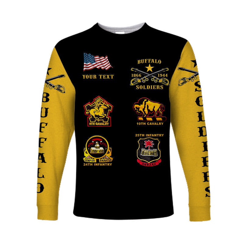 custom-personalised-buffalo-soldiers-long-sleeve-shirt-african-american-military-original-style-black-gold