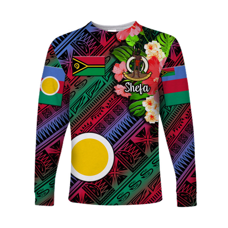 (Custom Personalised) Vanuatu Shefa Long Sleeve Shirt Independence Be Proud LT8 - Wonder Print Shop