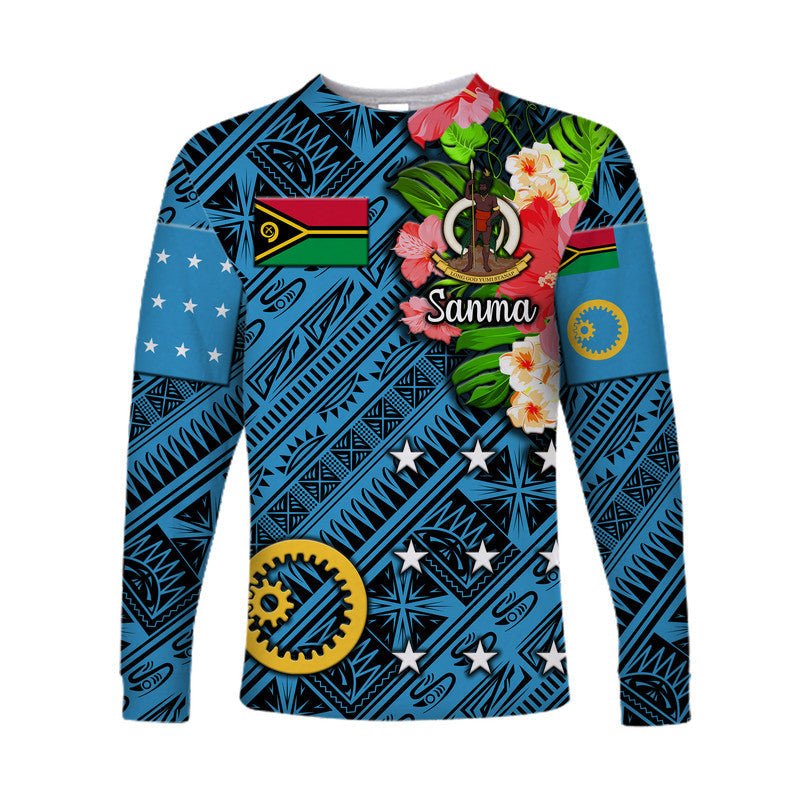 (Custom Personalised) Vanuatu Sanma Long Sleeve Shirt Independence Be Proud LT8 - Wonder Print Shop