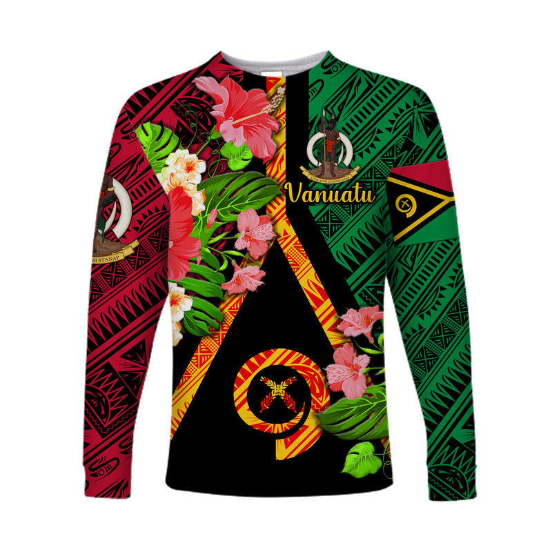 (Custom Personalised) Vanuatu Long Sleeve Shirt Independence Be Proud Vanuatu Flag LT8 - Wonder Print Shop