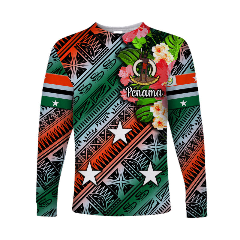 (Custom Personalised) Vanuatu Penama Long Sleeve Shirt Independence Be Proud LT8 - Wonder Print Shop