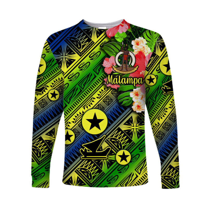 (Custom Personalised) Vanuatu Malampa Long Sleeve Shirt Independence Be Proud LT8 - Wonder Print Shop