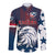 (Custom Personalised) USA Rugby Hawaii Long Sleeve Button Shirt Original Vibes - Blue LT8 - Wonder Print Shop