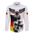 (Custom Personalised) Germany Long Sleeve Button Shirt Grunge Deutschland Flag and Eagle LT13 - Wonder Print Shop