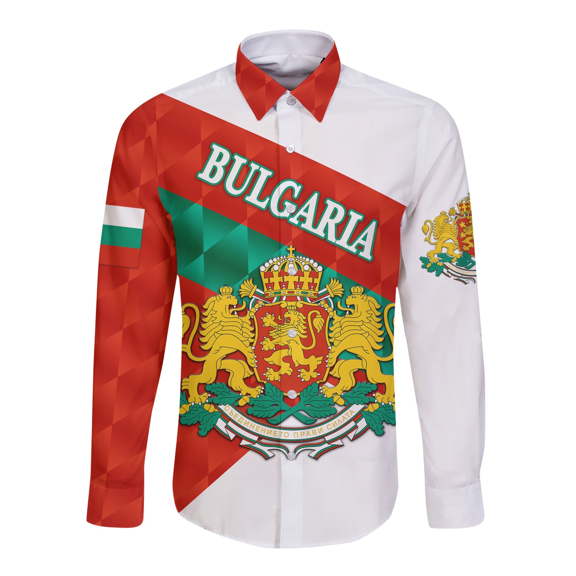 Bulgaria Hawaii Long Sleeve Button Shirt Sporty Style LT8 - Wonder Print Shop