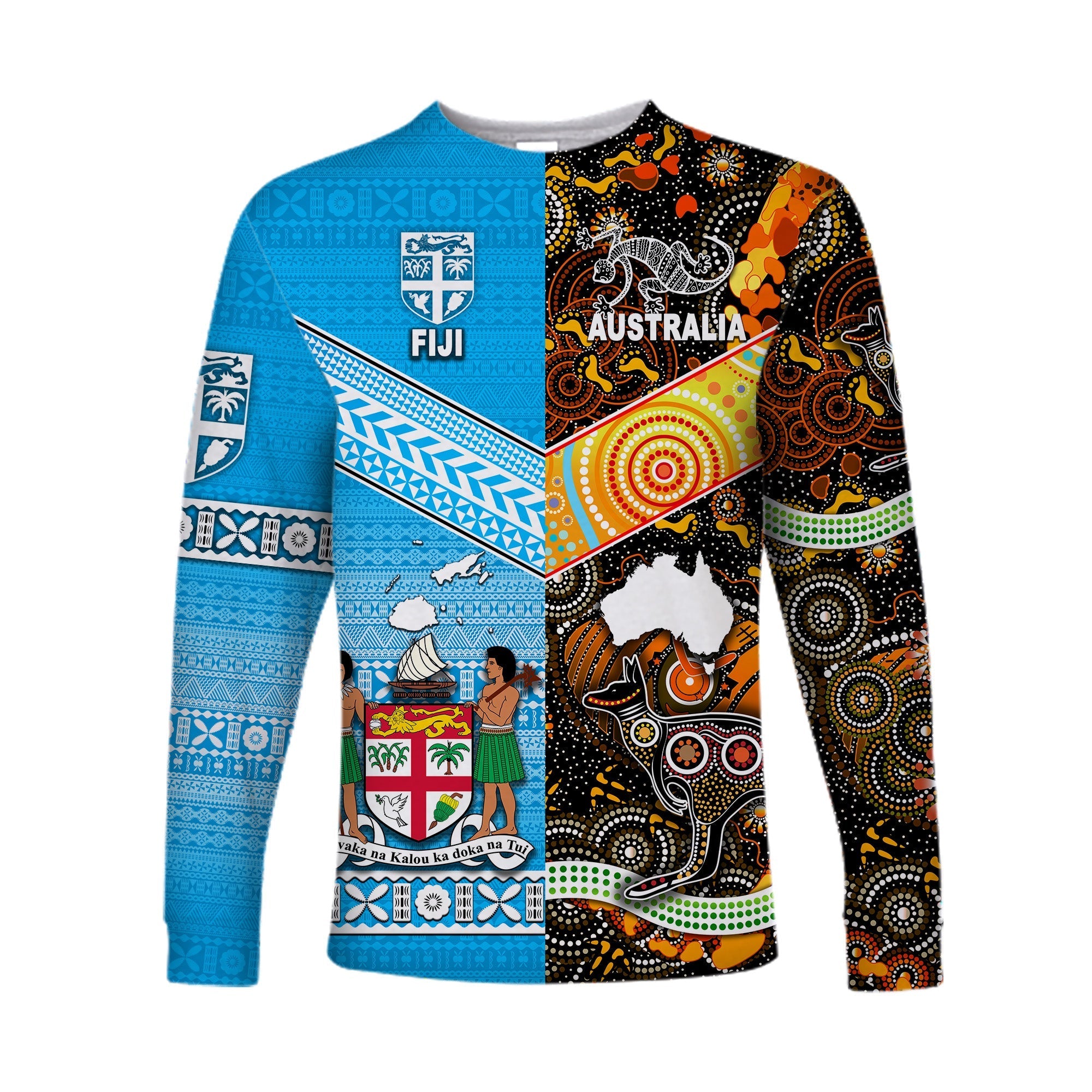 custom-personalised-australia-aboriginal-and-fiji-tapa-long-sleeve-shirt-together