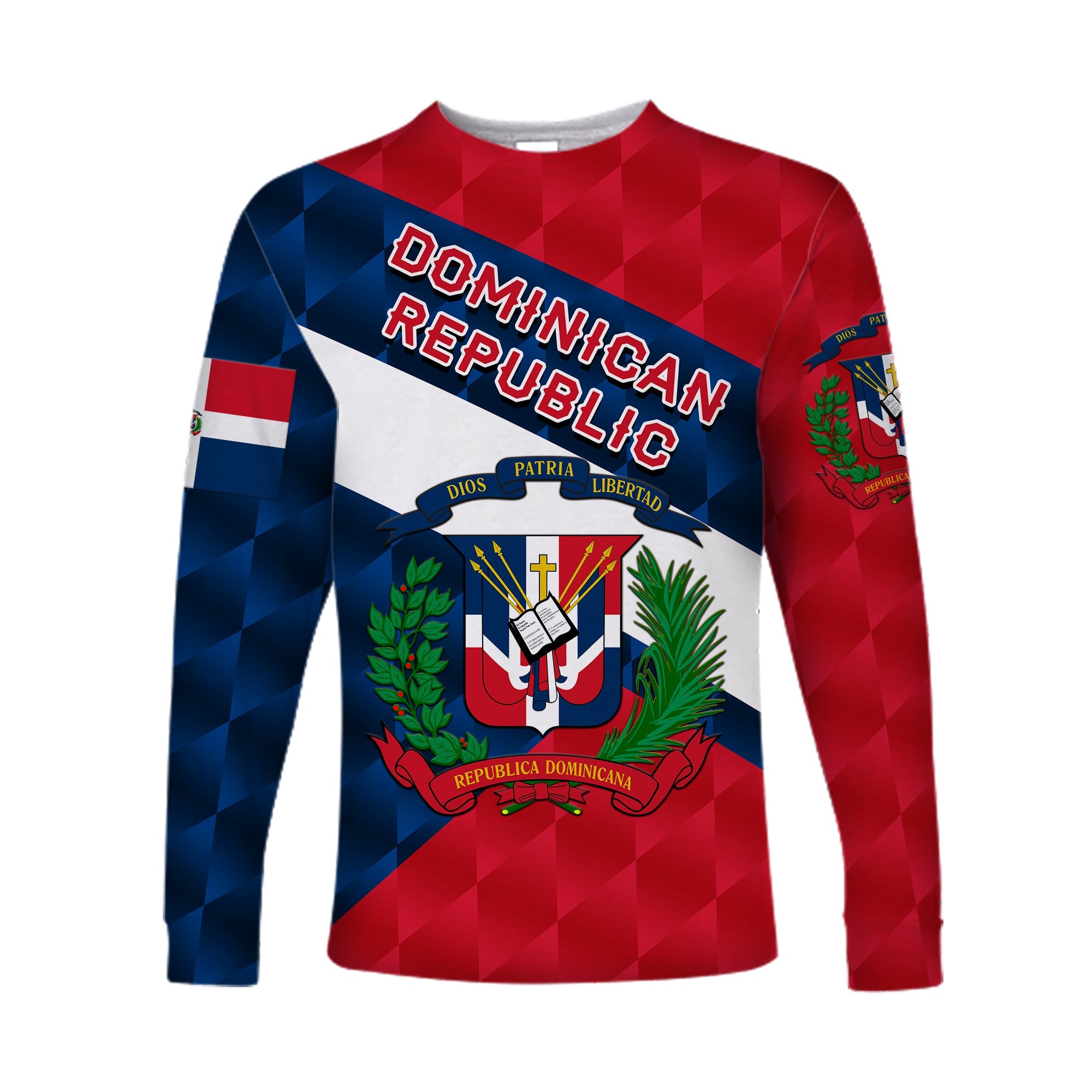 Dominican Republic Long Sleeve Shirt Sporty Style LT8 - Wonder Print Shop