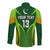 (Custom Text and Number) Pakistan Cricket Long Sleeve Button Shirt Green Shaheens Champion LT13 - Wonder Print Shop