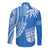 Fiji Rugby Sevens Long Sleeve Button Shirt Fijian 7s Tapa Polynesian Blue Ver.01 LT13 - Wonder Print Shop