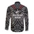 New Zealand Silver Fern Rugby Long Sleeve Button Shirt All Black NZ Maori Pattern LT13 - Wonder Print Shop