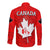 Canada Maple Leaf Long Sleeve Button Shirt Red Haida Wolf LT13 - Wonder Print Shop