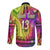 (Custom Text and Number) Africa Tie Dye Long Sleeve Button Shirt Special Dashiki Pattern LT13 - Wonder Print Shop