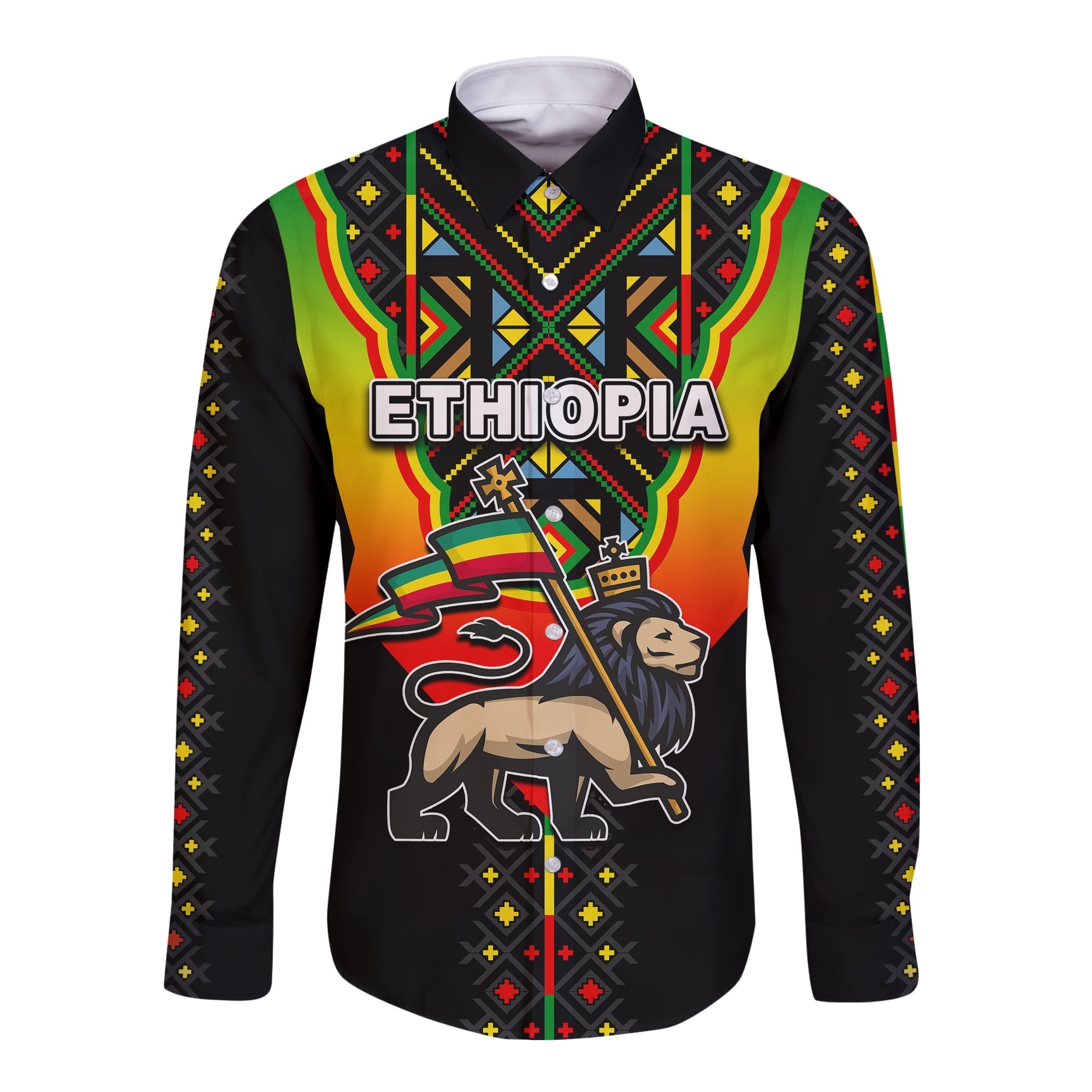 custom-personalised-ethiopia-long-sleeve-button-shirt-reggae-style-no2