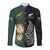 Custom Text and Number South Africa Protea and New Zealand Fern Long Sleeve Button Shirt Rugby Go Springboks vs All Black LT13 - Wonder Print Shop