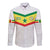 (Custom Text and Number) Senegal Football 2022 Long Sleeve Button Shirt Champion Teranga Lions Mix African Pattern LT13 - Wonder Print Shop