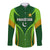 (Custom Text and Number) Pakistan Cricket Long Sleeve Button Shirt Green Shaheens Champion LT13 - Wonder Print Shop