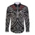 New Zealand Silver Fern Rugby Long Sleeve Button Shirt All Black NZ Maori Pattern LT13 - Wonder Print Shop