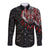 Canada Wolf Long Sleeve Button Shirt Haida and Maple Leaf LT13 - Wonder Print Shop