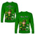 (Custom Personalised) Ireland Long Sleeve Shirt Saint Patricks Day Happy Leprechaun And Shamrock - Wonder Print Shop