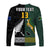 Custom Text and Number South Africa Protea and New Zealand Fern Long Sleeve Shirt Rugby Go Springboks vs All Black LT13 - Wonder Print Shop