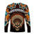 The First Americans Long Sleeve Shirt Indian Headdress With Skull LT13 - Wonder Print Shop