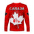 Canada Maple Leaf Long Sleeve Shirt Red Haida Wolf LT13 - Wonder Print Shop