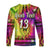 (Custom Text and Number) Africa Tie Dye Long Sleeve Shirt Special Dashiki Pattern LT13 - Wonder Print Shop