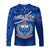 Samoa Rugby Long Sleeve Shirt Manu Samoa Polynesian Hibiscus Blue Style - Wonder Print Shop