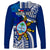 (Custom Personalised) Guam and Philippines Long Sleeve Shirt Guaman Filipinas Together Blue - Wonder Print Shop