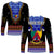 (Custom Personalised) Cameroon Long Sleeve Shirt Atoghu Pattern Black Style - Wonder Print Shop