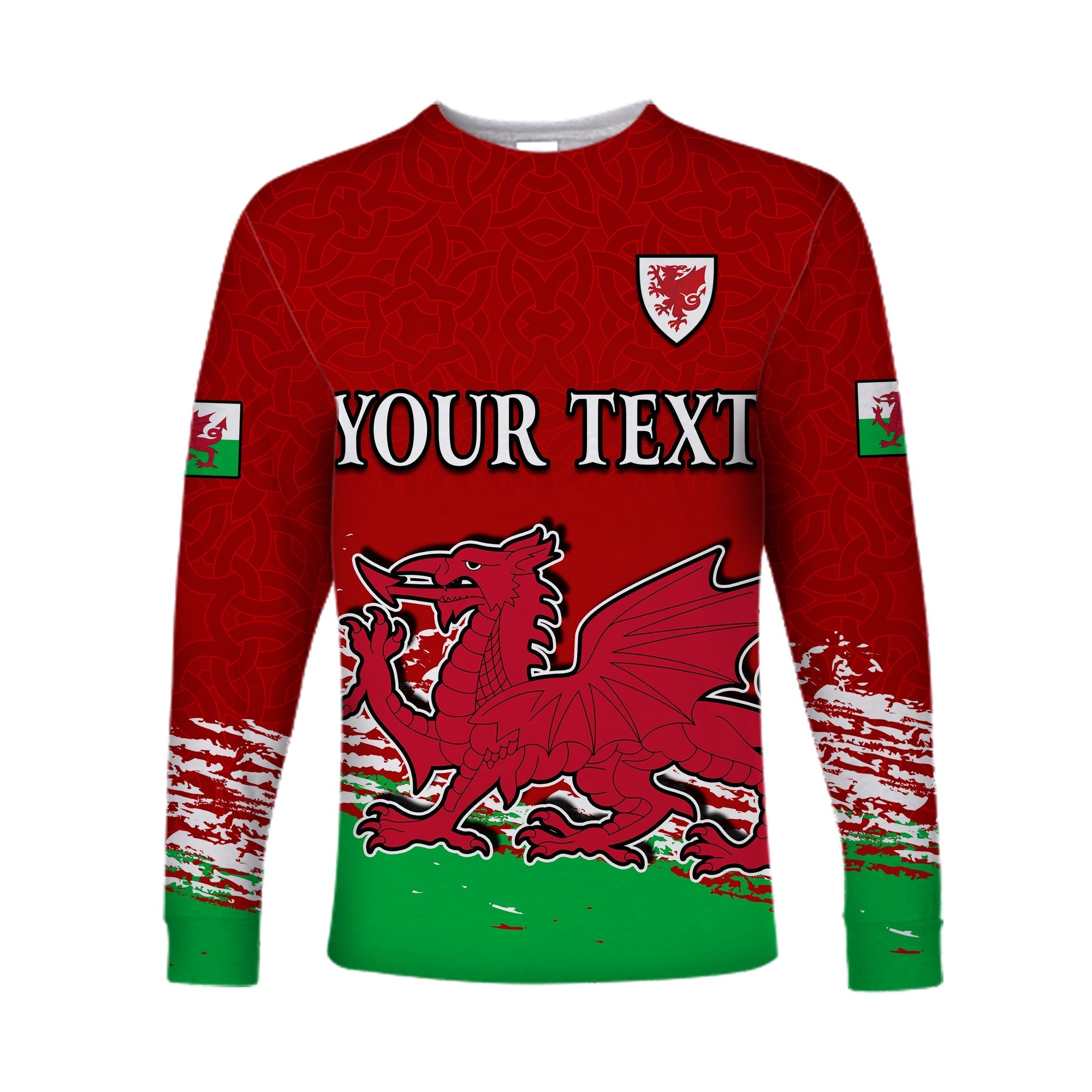 (Custom Personalised) Wales Football 2022 Long Sleeve Shirt Come On CYMRU The Red Wall LT13 - Wonder Print Shop