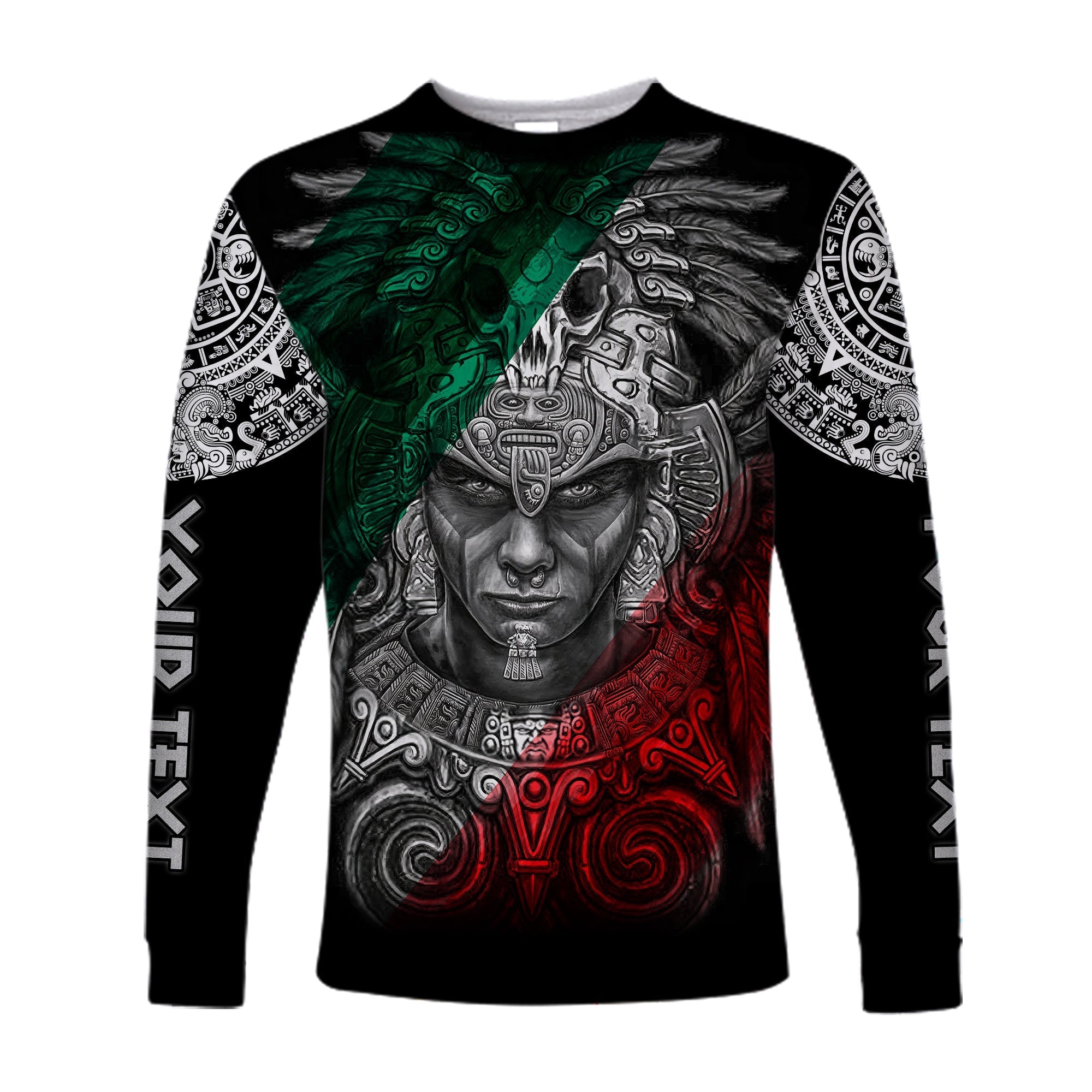 custom-personalised-mexico-long-sleeve-shirt-warrior-eagle-aztec-lt13