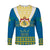 Sweden Long Sleeve Shirt Swedish Coat Of Arms With Scandinavian Flowers - Wonder Print Shop