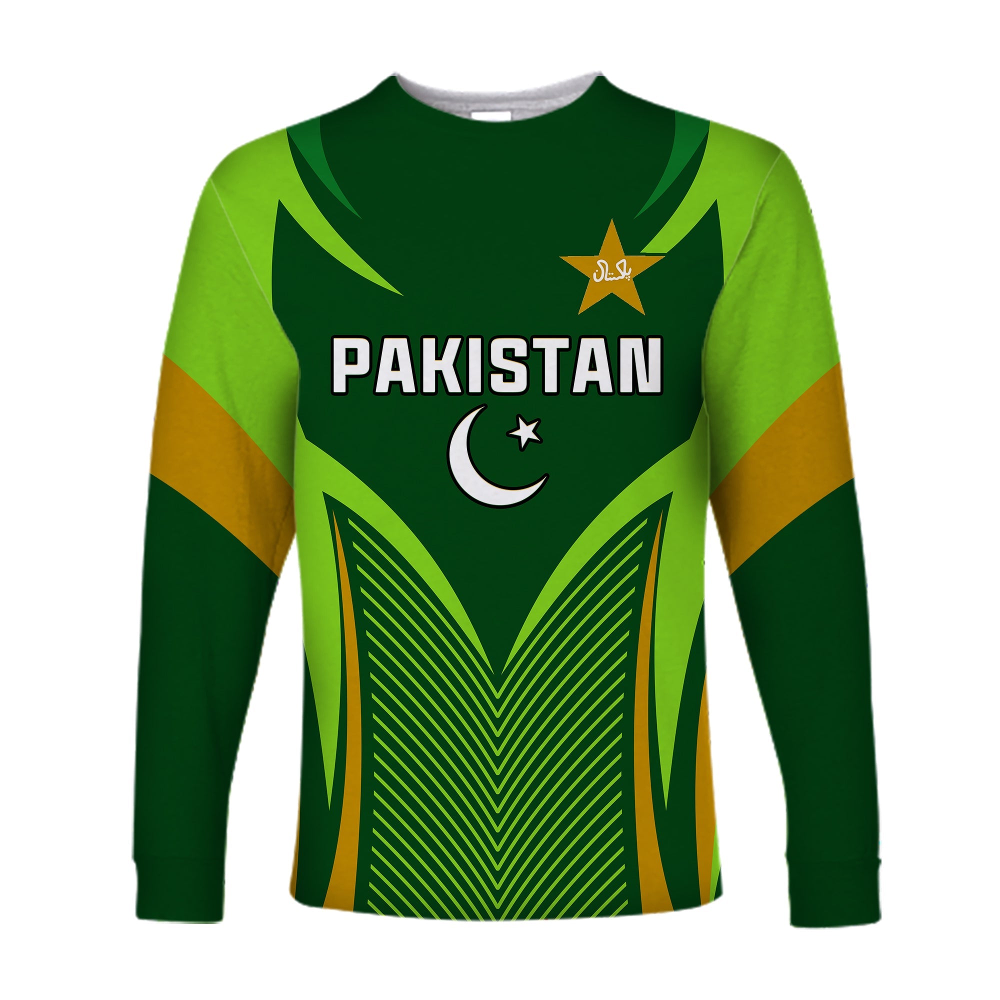 Pakistan Cricket Long Sleeve Shirt Green Shaheens Champion LT13 - Wonder Print Shop