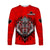 Canada Maple Leaf Long Sleeve Shirt Red Haida Wolf LT13 - Wonder Print Shop