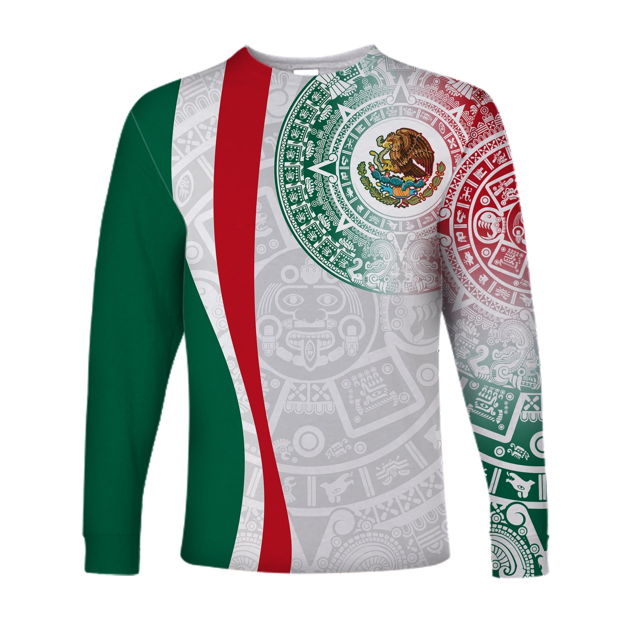 custom-personalised-mexico-long-sleeve-shirt-mexican-eagles-aztec-pattern-lt13