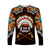 The First Americans Long Sleeve Shirt Indian Headdress With Skull LT13 - Wonder Print Shop