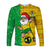 (Custom Personalised) Brazil Football Long Sleeve Shirt Christmas Santa Claus Selecao Champions LT13 - Wonder Print Shop