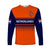 (Custom Text And Number) Netherlands Cricket Long Sleeve Shirt ODI Simple Orange Style - Wonder Print Shop