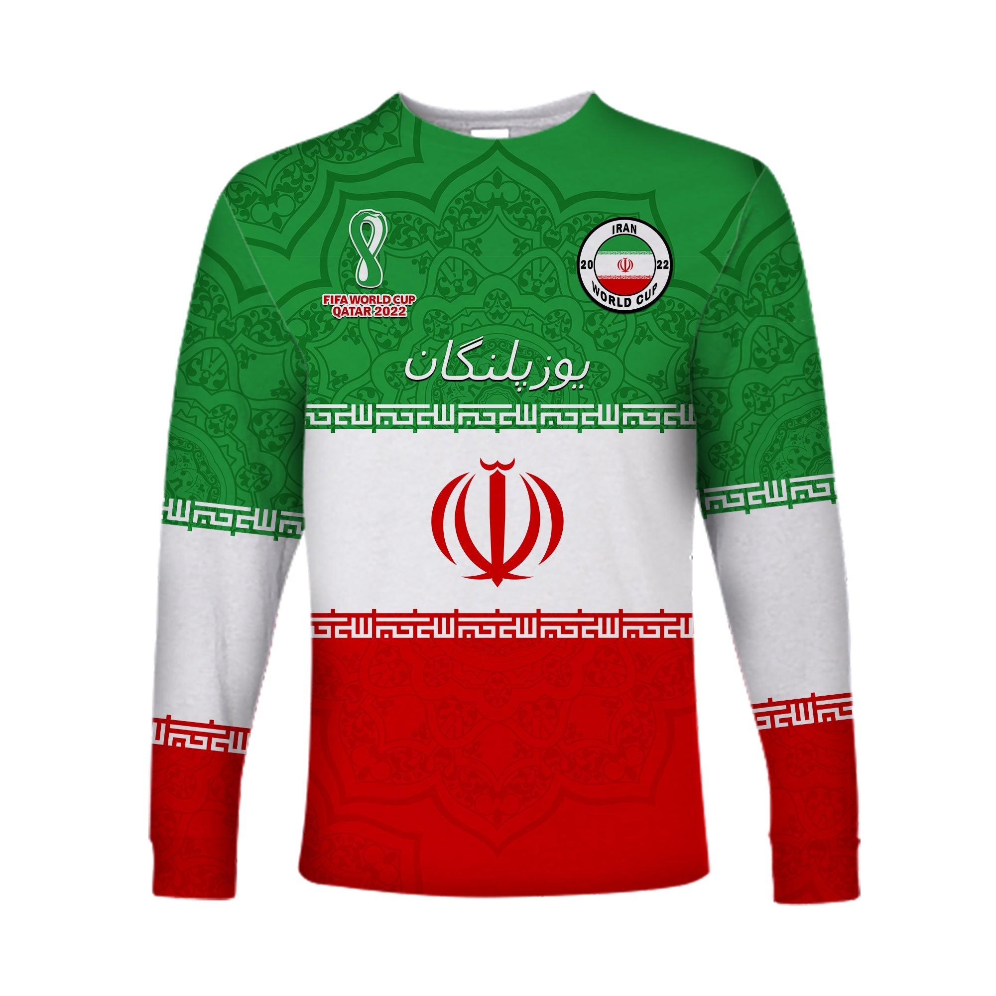 Iran Football Long Sleeve Shirt Team Melli Champions World Cup 2022 - Wonder Print Shop