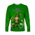 Ireland Long Sleeve Shirt Saint Patricks Day Happy Leprechaun And Shamrock - Wonder Print Shop