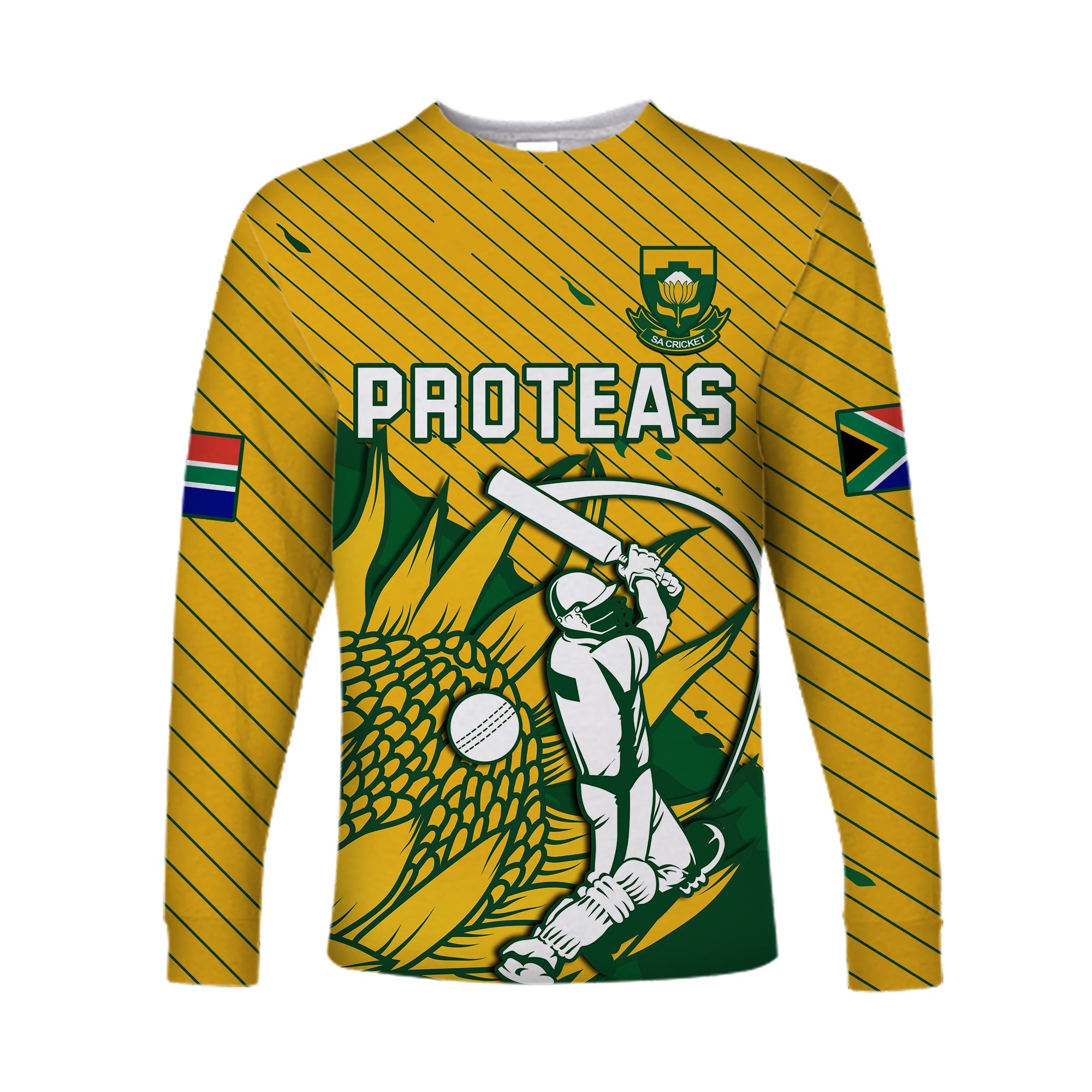 South Africa Cricket Long Sleeve Shirt Go Proteas Unique Style - Wonder Print Shop