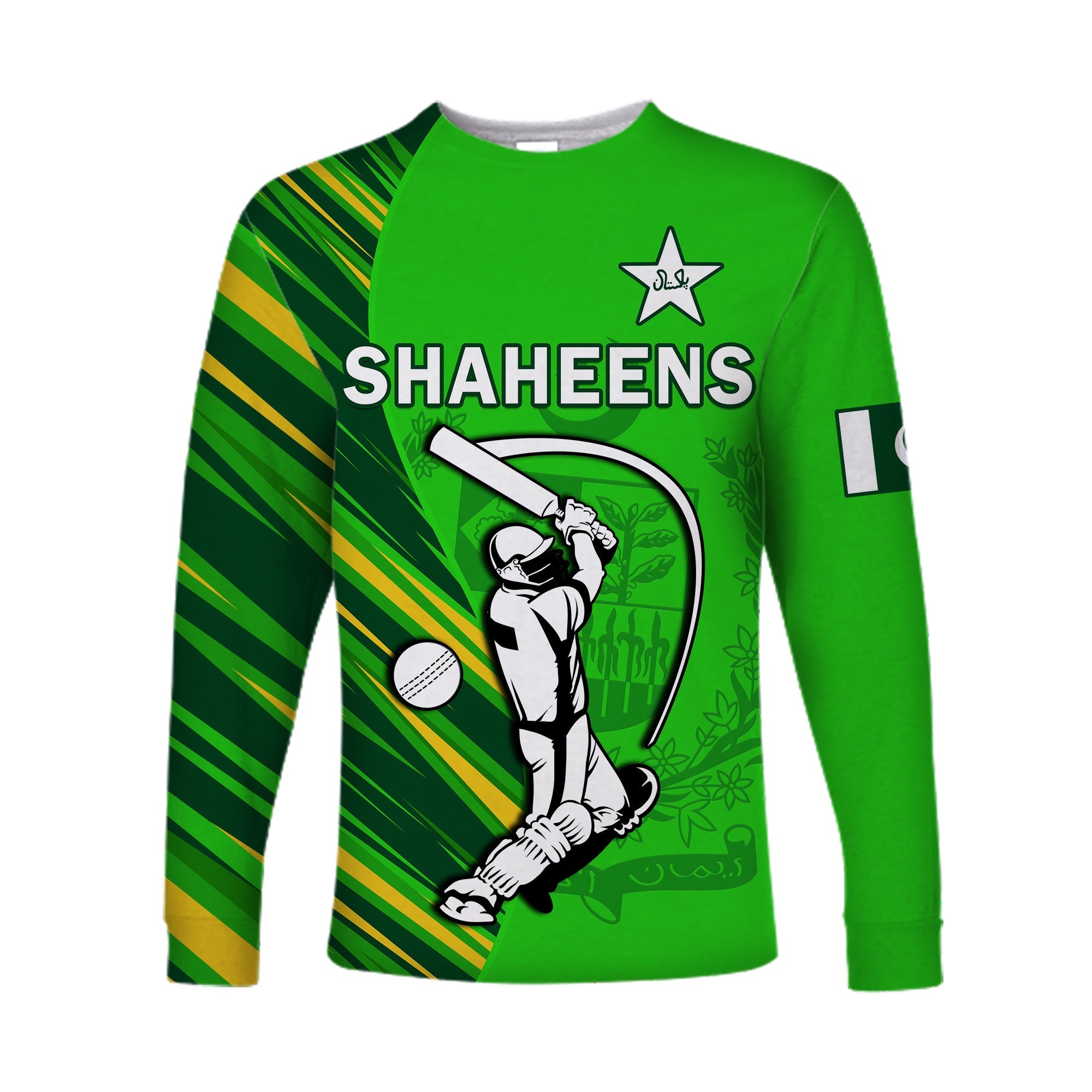 Pakistan Cricket Long Sleeve Shirt Go Shaheens Simple Style - Wonder Print Shop