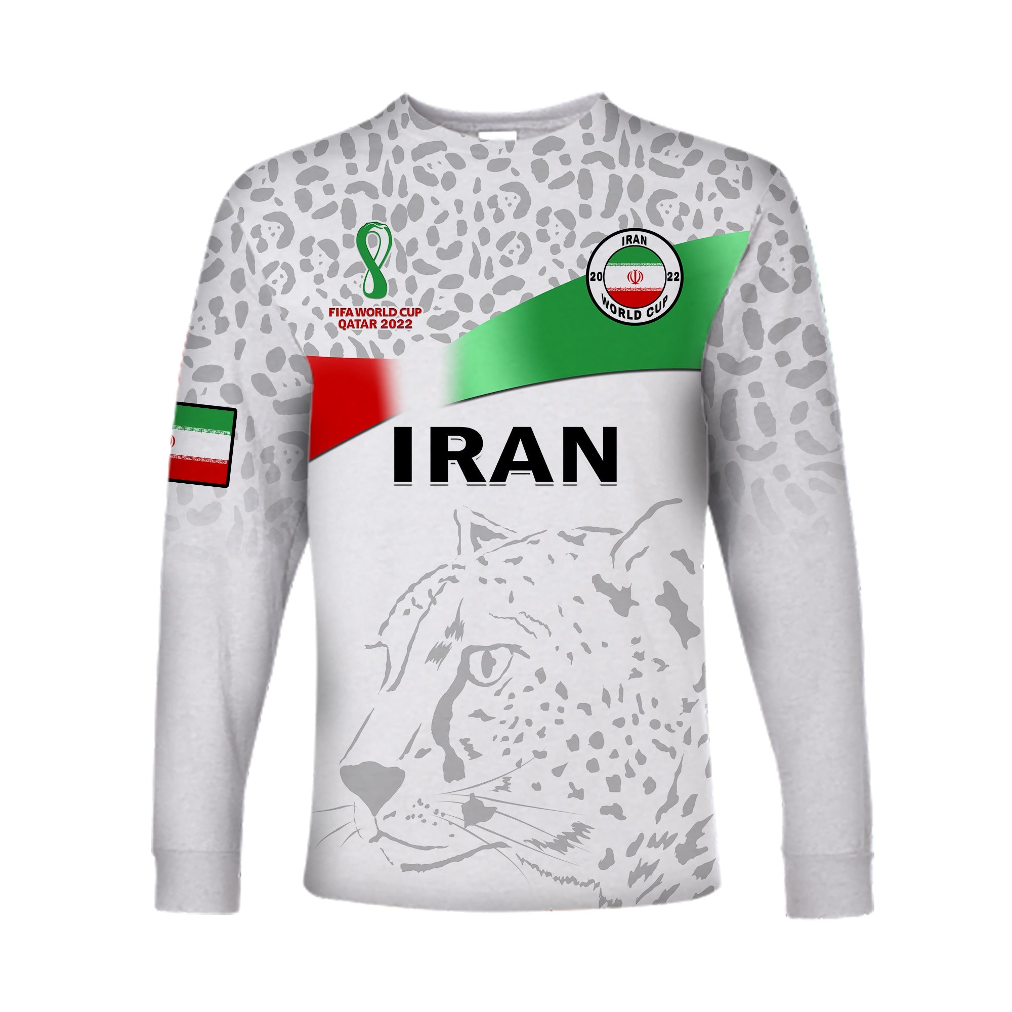 Iran Football Long Sleeve Shirt Team Melli World Cup 2022 - Wonder Print Shop