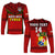 Custom Text And Number Tonga Rugby Long Sleeve Shirt Mate Maa Tonga Pacific Ngatu Black - Wonder Print Shop