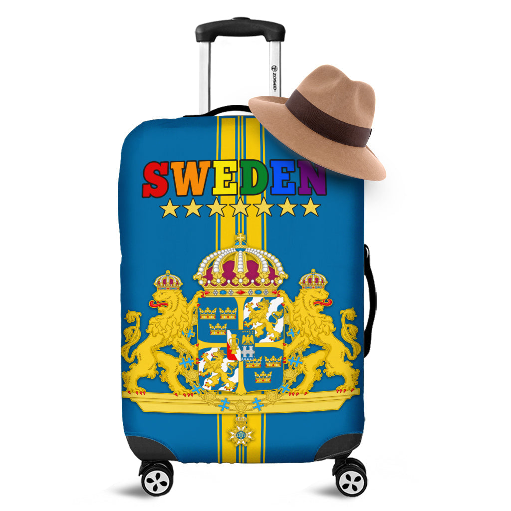 Sweden LGBT Day Luggage Cover Be Proud Of Who You Are Ver.02 - Wonder Print Shop