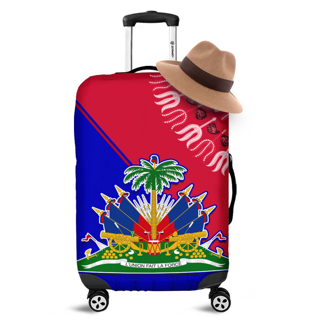 Haiti Luggage Cover Haiti Flag Dashiki Simple Style - Wonder Print Shop